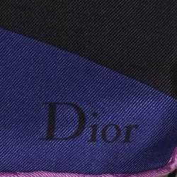 Pre Owned Dior Multicolor Printed Silk Scarf 