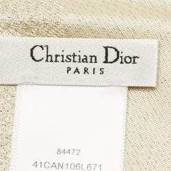 مملوكة مسبقًا Christian Dior Beige Lurex Logo Jacquard Mitzah