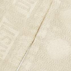 مملوكة مسبقًا Christian Dior Beige Lurex Logo Jacquard Mitzah