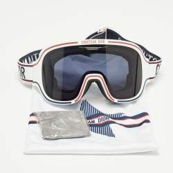 مملوكة مسبقًا Dior White/Navy Blue Alps M11 Ski Goggles