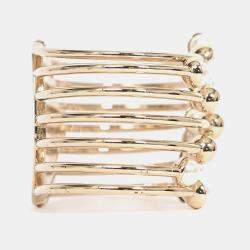 مملوكة مسبقًا Christian Dior Faux Pearl Logo Cuff Bracelet
