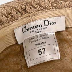 Pre Owned Christian Dior Trotter Hat Beige #57