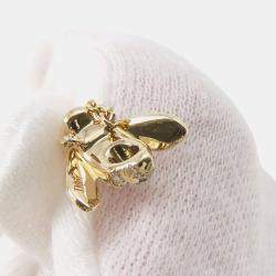 Pre Owned Dior Rose Dior Pre Quattro Collection Bee Diamond Necklace 18K Yellow Gold