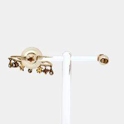 Pre Owned Dior Gold Tone Pearl Earrings