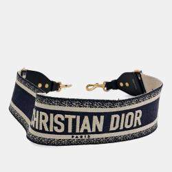 مملوكة مسبقًا Dior Beige and Navy Blue Oblique Strap
