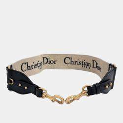 مملوكة مسبقًا Dior Beige and Navy Blue Oblique Strap