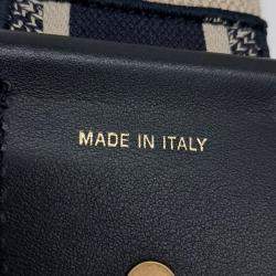 مملوكة مسبقًا Dior Beige and Navy Blue Oblique Strap