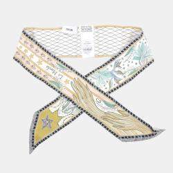 Pre Owned Dior Multicolor Silk Mitzah Bandeau