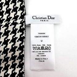 مملوكة مسبقًا وشاح ديور ميتزاه حرير أسود/أبيض