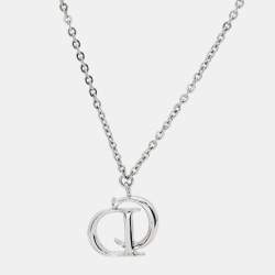 مملوكة مسبقًا Dior CD Silver Tone Necklace