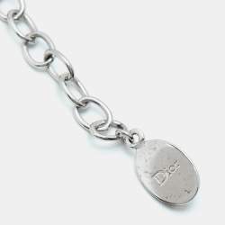 مملوكة مسبقًا Dior CD Silver Tone Necklace