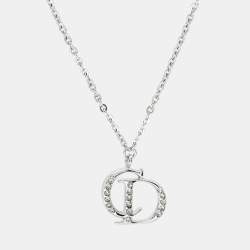 مملوكة مسبقًا Dior CD Silver Tone Necklace