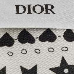 مملوكة مسبقًا Dior White La Papesse Tarot Silk Mitzah Scarf
