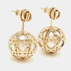 مملوكة مسبقًا أقراط ديور سيكرت كاناج بلالئ صناعية وذهبية اللون