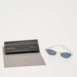 Pre Owned Dior White/Blue 50B0 DiorSignature B1U Cat Eye Sunglasses