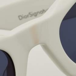 Pre Owned Dior White/Blue 50B0 DiorSignature B1U Cat Eye Sunglasses