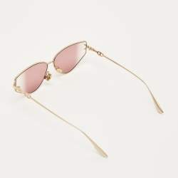 Pre Owned نظارة شمسية ديور "جيبسي2" عين القطة متدرجة بلون وردي/ذهبي 0009R