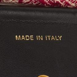 Pre Owned حمالة حقيبة كتف ديور كانفاس مطبوع وردي/أسود