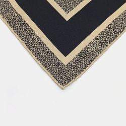 مملوكة مسبقًا Dior Beige/Navy Blue Silk Scarf