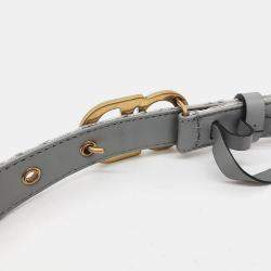 مملوكة مسبقًا حزام ديور قماش مائل رمادي سادل