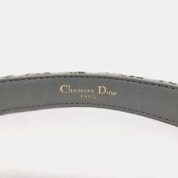 مملوكة مسبقًا حزام ديور قماش مائل رمادي سادل