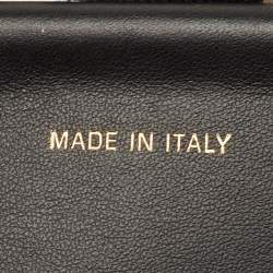 مملوكة مسبقًا حزام حقيبة ديور سوداء/أوف وايت مطرزة قماش وجلد الكتف