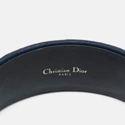 Pre Owned Dior Navy Blue Oblique Canvas Headband