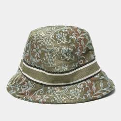 مملوكة مسبقًا Dior Green Cotton Dioriviera D-Bobby Bucket Hat Size 57