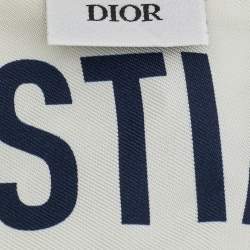 مملوكة مسبقًا Dior Blue/White Toile de Jouy Silk Mitzah Scarf