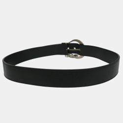 Pre Owned حزام كريستيان ديور جلد أسود 95