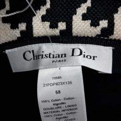 مملوكة مسبقًا Dior Black & White Cotton Bucket Hat