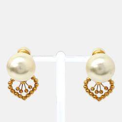 Pre Owned Dior Metal Tribal Earrings