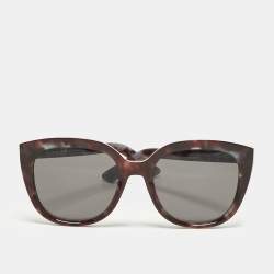 Pre Owned Dior Burgundy/Black DiorMidnight S128AO Butterfly Sunglasses