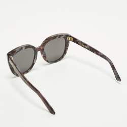 Pre Owned Dior Burgundy/Black DiorMidnight S128AO Butterfly Sunglasses