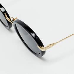 Pre Owned Dior Black/Gold Tone Hypnotic 2 Oval Sunglasses