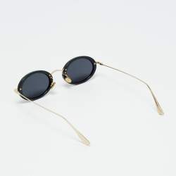Pre Owned Dior Black/Gold Tone Hypnotic 2 Oval Sunglasses