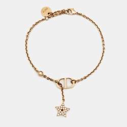 مملوكة مسبقًا Dior Star CD Crystal Gold Tone Link Bracelet