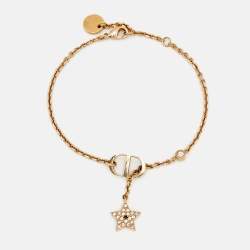 مملوكة مسبقً ا Dior Star CD Crystal Gold Tone Link Bracelet