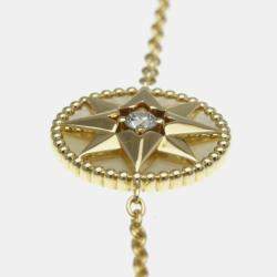 Pre Owned أسوارة كريستيان ديور روز ديفان ذهب أصفر 18 قيراط وأم اللؤلؤ سحرية ذهبية