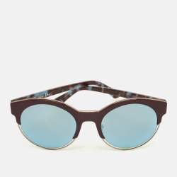 Pre Owned Dior Burgundy/Grey Gradient Sideral 1 Round Sunglasses