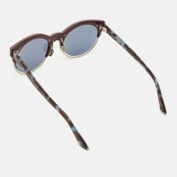 Pre Owned Dior Burgundy/Grey Gradient Sideral 1 Round Sunglasses