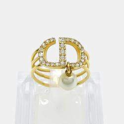 Pre Owned خاتم ديور بيتيت سي دي بلون ذهبي