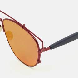 مملوكة مسبقًا Dior Orange/Blue Mirrored Technologic Aviator Sunglasses