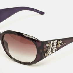 مملوكة مسبقًا Dior Purple Gradient 609J8 Dior Limited Crystal Oversized Sunglasses