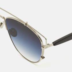 Pre Owned Dior Blue/Black Gradient 84J84 Technologic Aviator Sunglasses