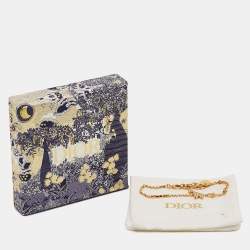 Pre Owned Dior Giraffe Crystals Gold Tone Bracelet