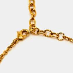 Pre Owned Dior Giraffe Crystals Gold Tone Bracelet