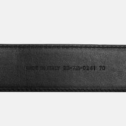 Pre Owned حزام خصر ديور شعار سي دي جلد أسود 70 سم