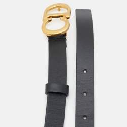 مملوكة مسبقًا حزام ديور سادل جلد أسود 85 سم