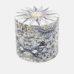 Pre Owned وشاح ديور حرير ميتزاه طباعة زهور أزرق منتصف الليل